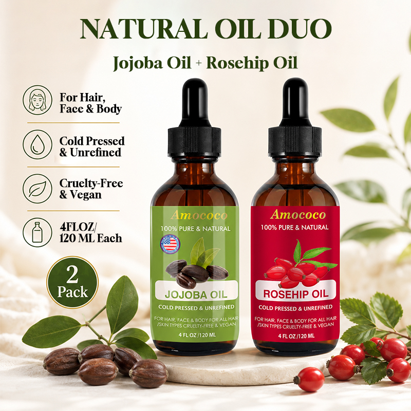 Amococo 2pcs Jojoba Oil and Ro - Face Oil Rosehip review and price